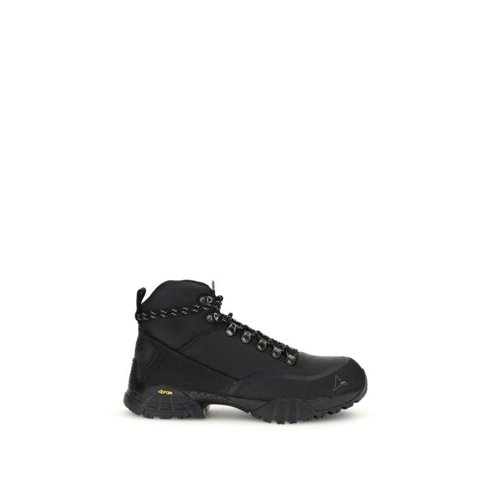 ROA Black Rubber Lace-Up Men's Boots